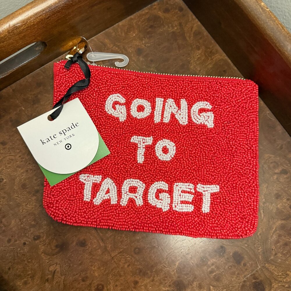 NWT Kate Spade x Target going to target beaded clutch